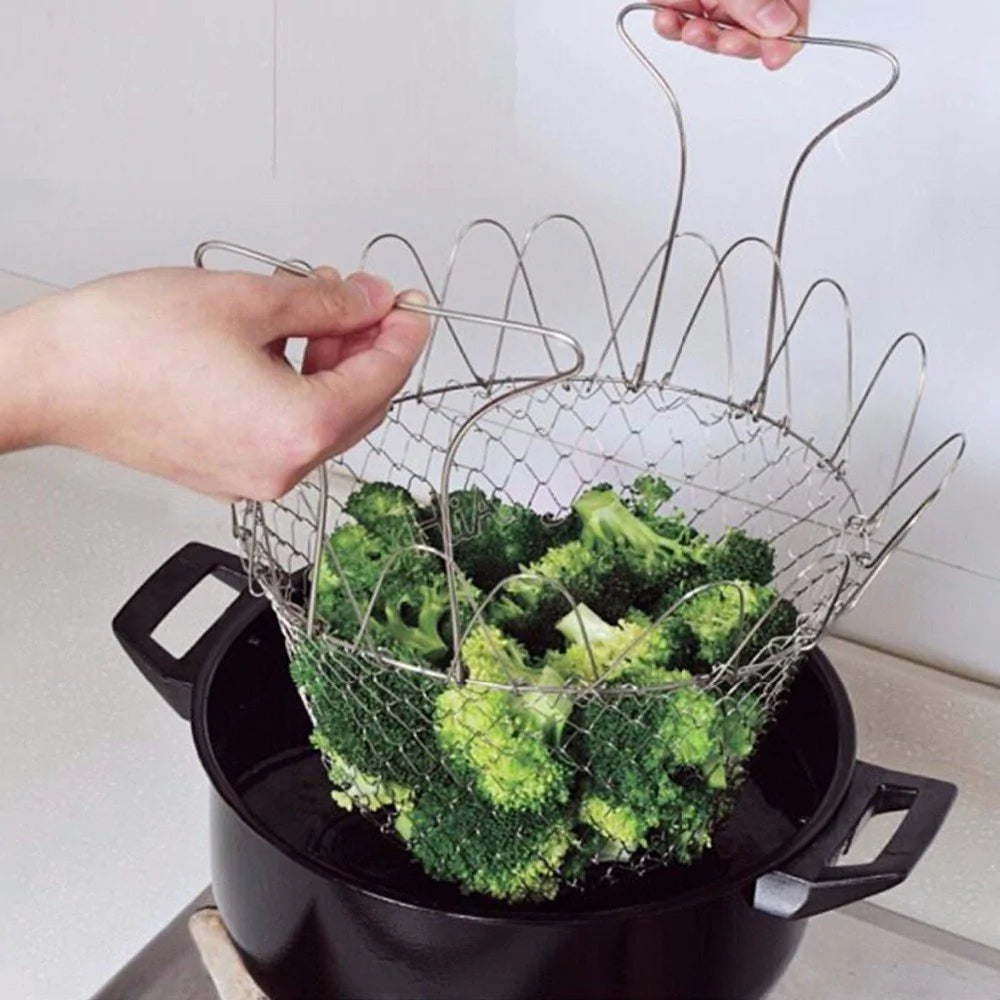 Multi-functional Stainless Steel Cooking Basket