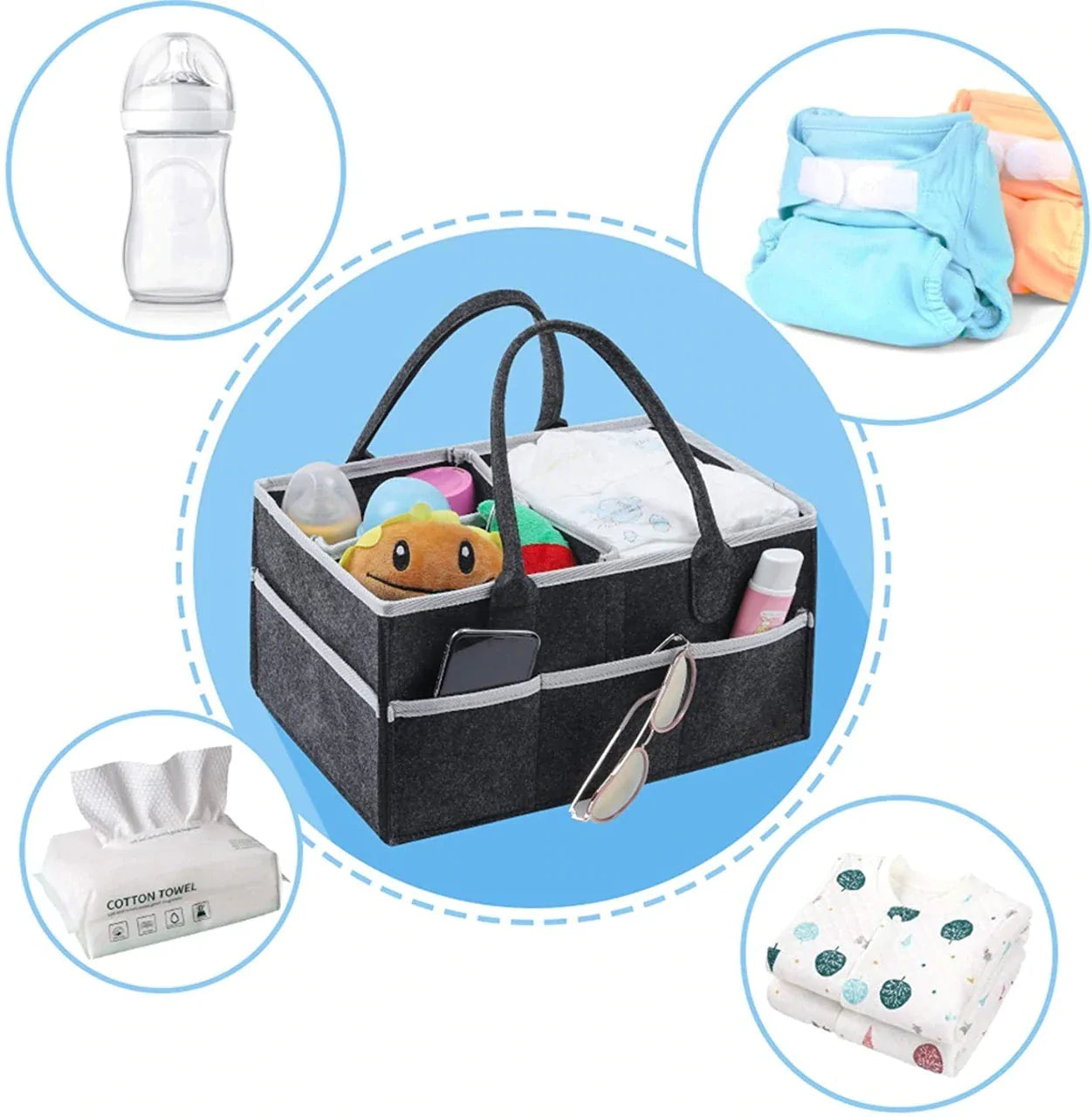 Baby Caddy Diaper Organizer Bag