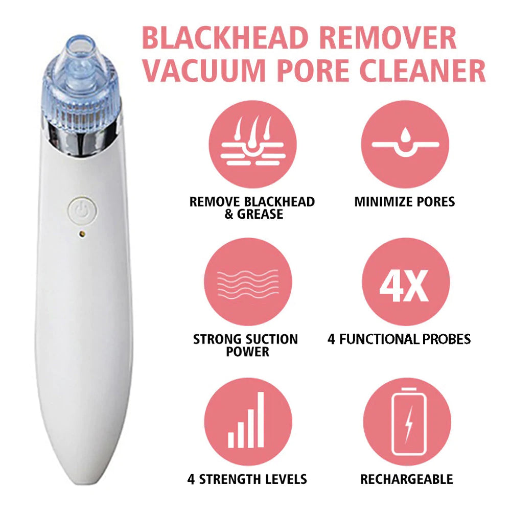 Rechargeable 4-in-1 Blackhead Removal Device