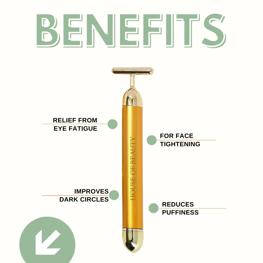 24K Gold Electric Facial Massage Roller