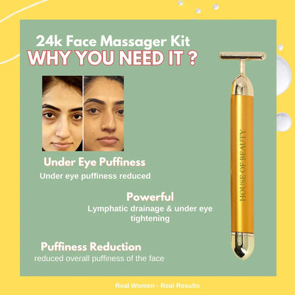 24K Gold Electric Facial Massage Roller