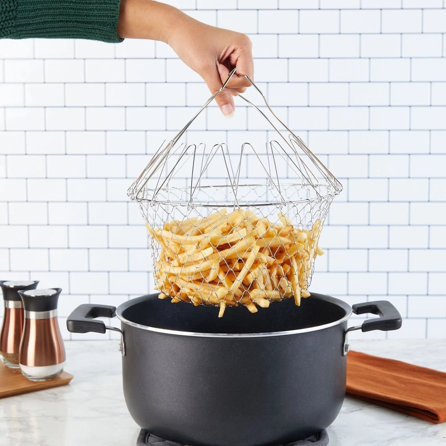 Multi-functional Stainless Steel Cooking Basket