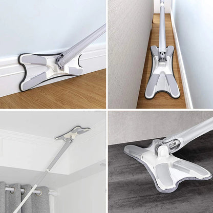 Hands-Free 360-Degree Self-Wringing X-Type Microfiber Mop