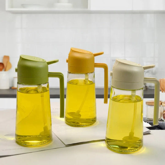 2 in 1 Glass Oil Sprayer & Dispenser (Imported)