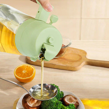 2 in 1 Glass Oil Sprayer & Dispenser (Imported)