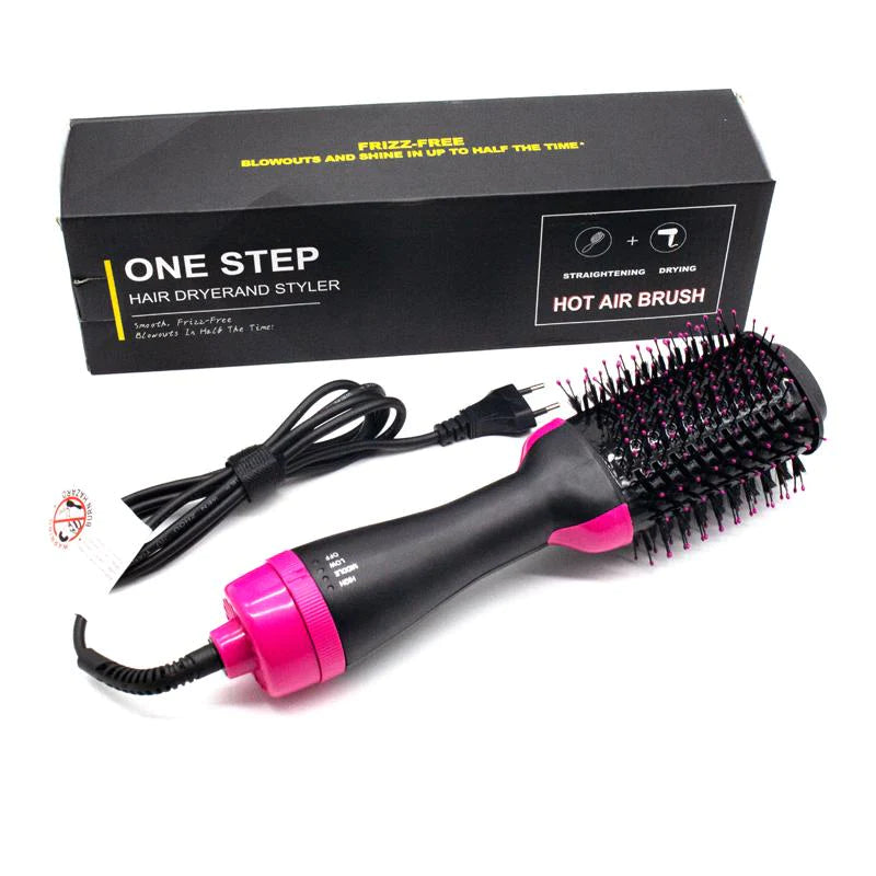 3-in-1 Hair Dryer, Straightener, and Curler Brush