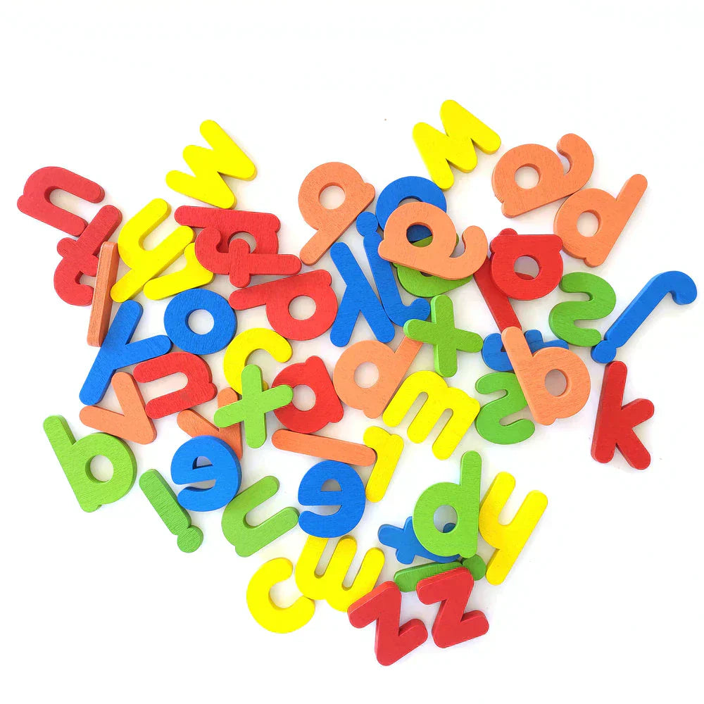 Kids Wooden Alphabets Spelling Learning Game + Free 4 Magic Practice Book Set